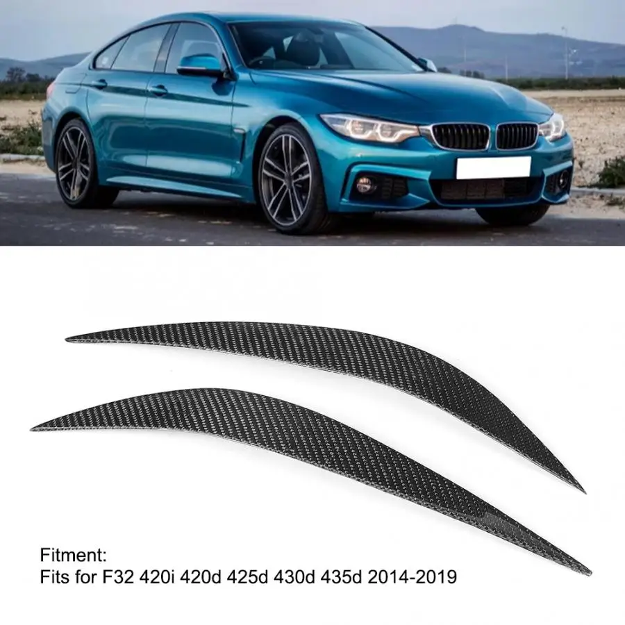 2 шт. фары для бровей веко Накладка подходит для F32 420i 420d 425d 430d 435d автомобильные аксессуары