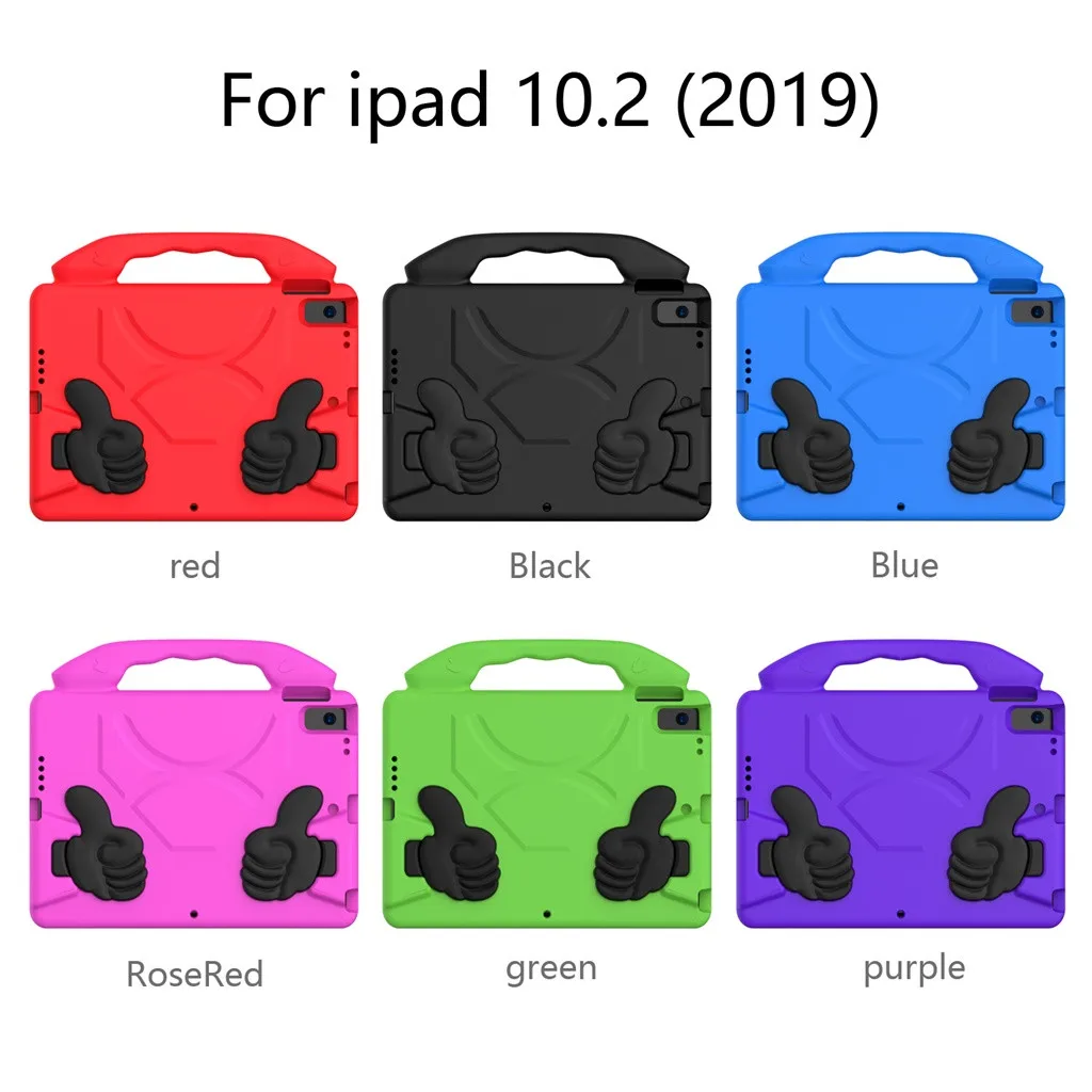 Силиконовый планшетный чехол для iPad 10,2 7th Для детей защитные резиновые Водонепроницаемый противоударный ручка Подставка для планшета чехол Крышка z1119