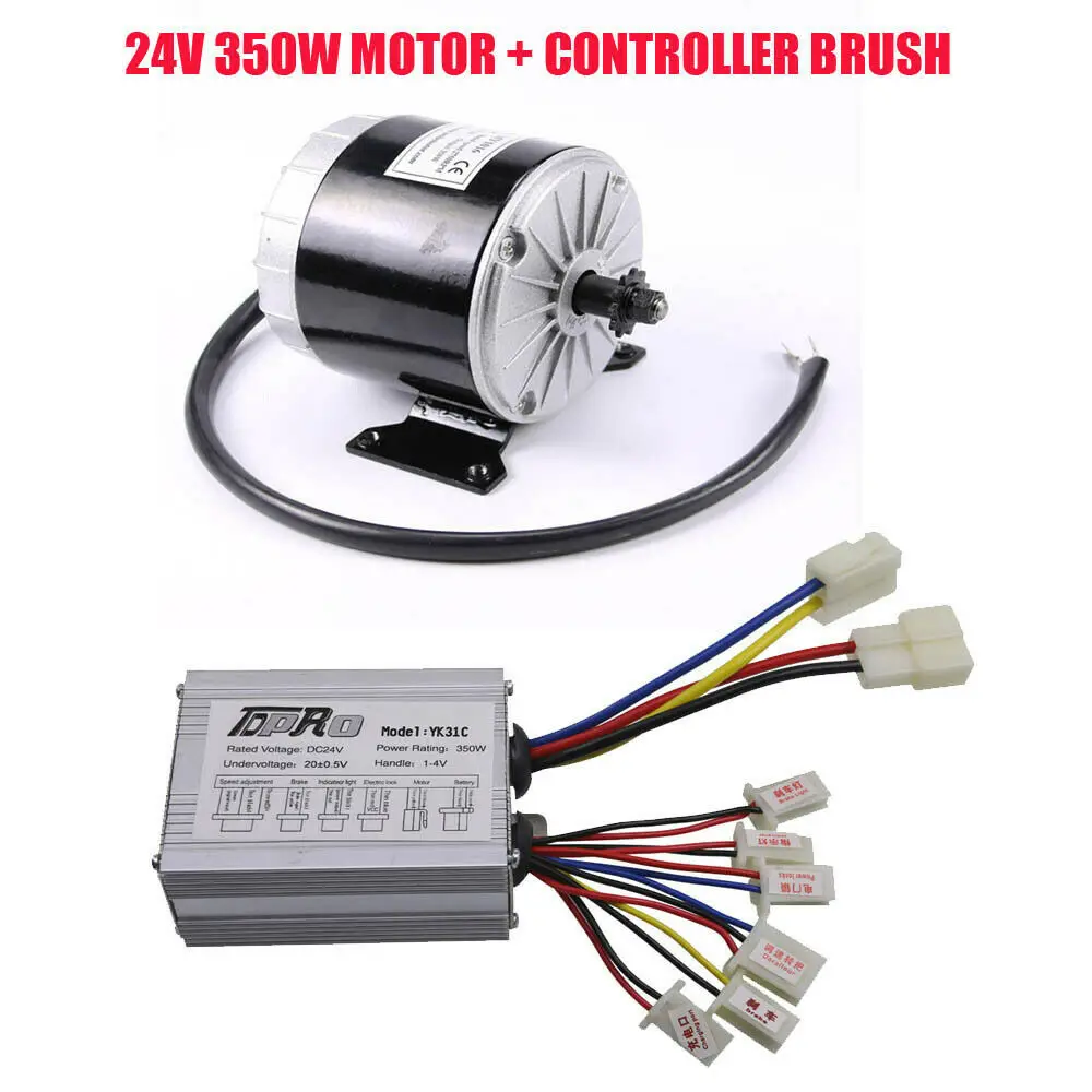 

24V 350W Electric Brush Motor + Speed Controller EVO Scooter Bike ATV