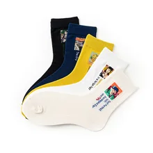 KingDeng, женские носки в Корейском стиле с эстетическим рисунком, Calcetines, женские дизайнерские носки Harajuku, прозрачные, унисекс, модный дизайн