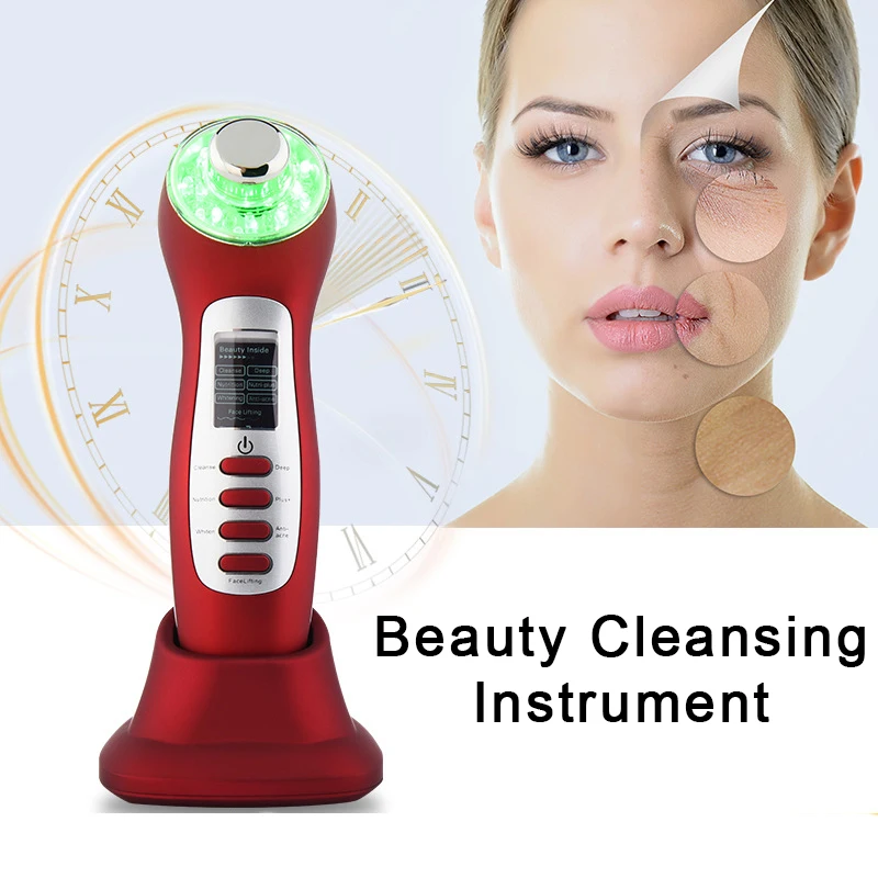 

Ultrasonic Beauty Cleansing Instrument Ion Vibration Deep Cleaning Nourish The Skin Shrink Pores Skin Care Tool Mini hifu