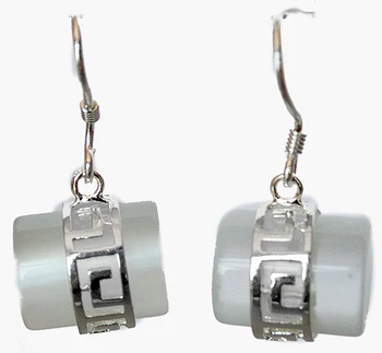 

Elegant Natural White Opals 925 Silver Hook Earrings1 1/5"