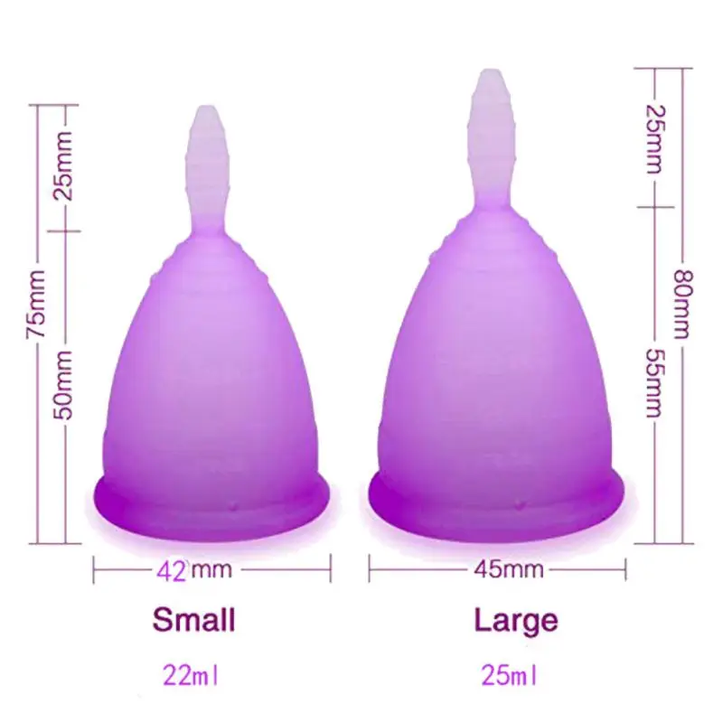EDC Открытый Безопасный инструмент для женщин Женский гигиенический продукт большой размер многоразовый медицинский силиконовый мягкий менструальный период Медицинская чашка