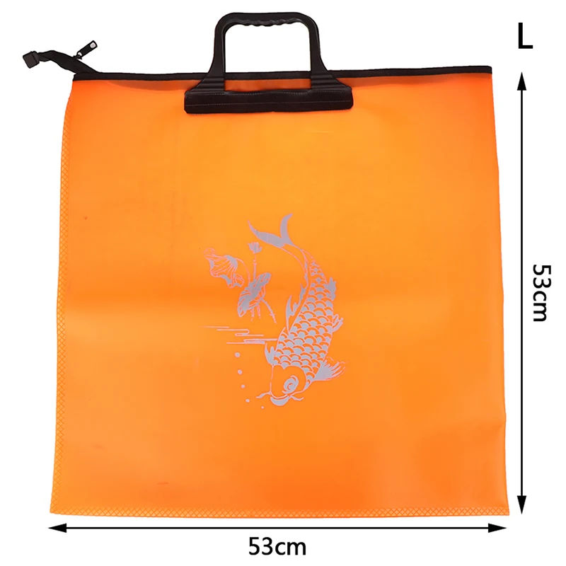 2 Sizes Portable Folding Bucket EVA Foldable Fishing Bag Outdoor Fishing Water Tank Fish Wear Bucket Fish Care Gear Bag - Цвет: L