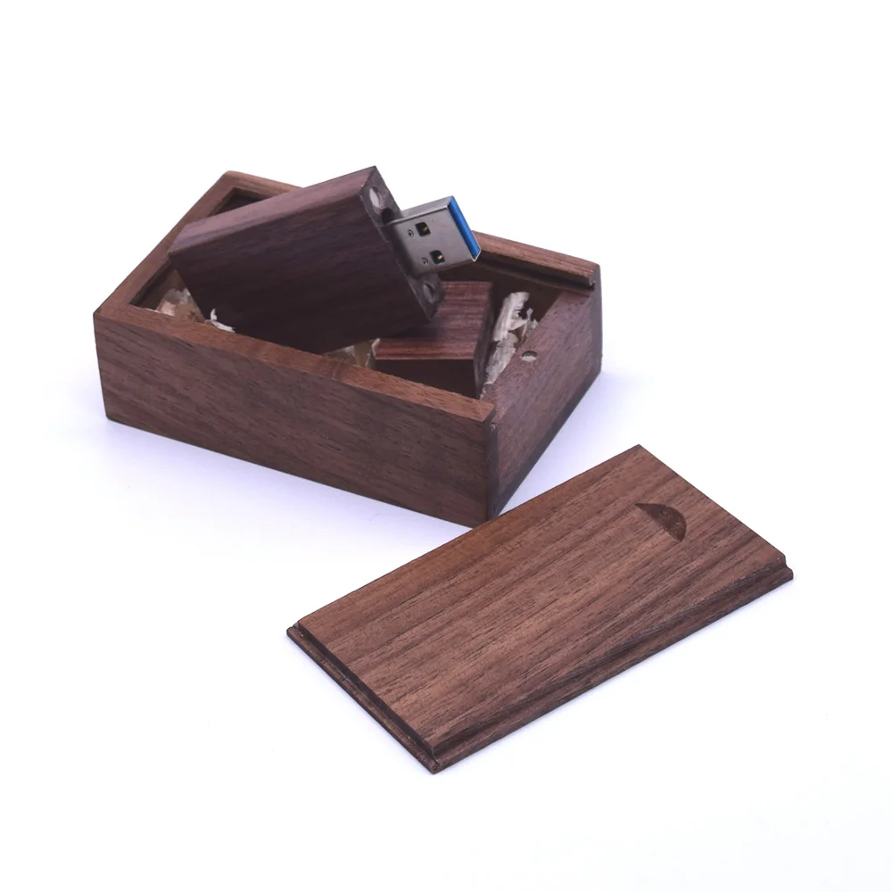 brown wooden withbox Пользовательский логотип Клен деревянный USB флеш-накопитель 3,0 карта памяти 8 ГБ 16 ГБ флеш-накопитель 32 Гб 64 Гб U диск+ коробка для свадебной фотографии подарки - Цвет: brown wooden withbox