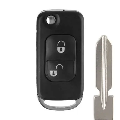 Черный Okeytech 2/3 кнопки дистанционного ключа автомобиля чехол для Mercedes Benz SLK E113 A C E S W168 W202 W203 W124 B200 A160 - Цвет: Черный