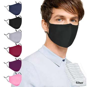 

6pcs Unisex Masks 20pcs Replaceable Filter Outdoor Masks Dust and Fog Prevention Repeatable Washable Adjustable Earhook Mask