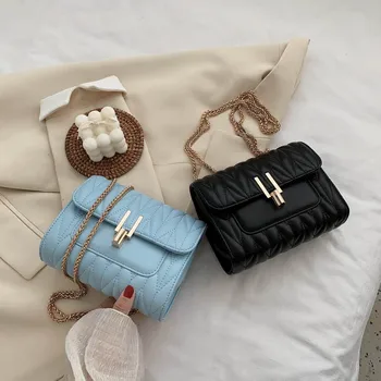 

Mini PU Leather Small Crossbody Bags For Women 2020 Fashion Simple Chain Lady Shoulder Handbags Female Travel Cross Body Bag