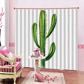 

Green Plant oil Painting 3D Blackout Curtain For Living room hotel Bedroom Window Drapes Decor Sets Customizable any size