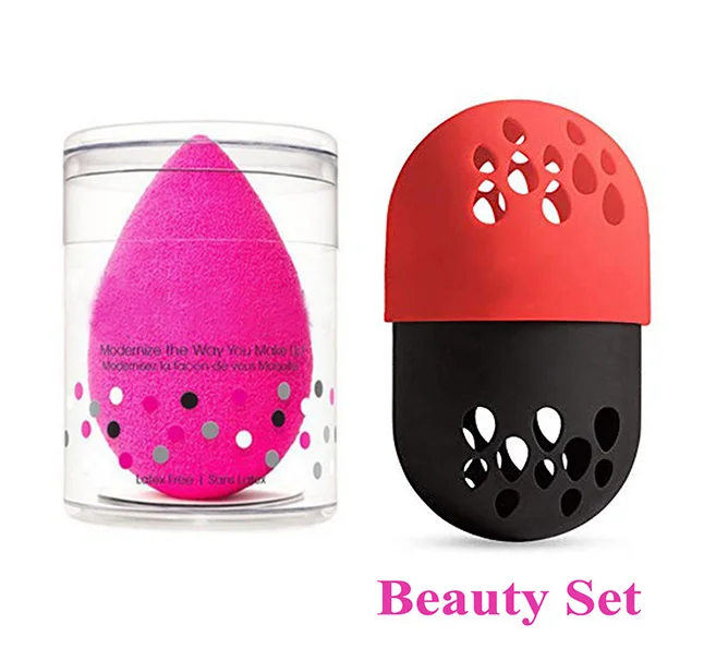 ROSE SET Новинка, капля воды, спонж для макияжа, блендер, пуховка для лица, безупречная пудра, BB крем, косметическая пуховка, растушевка, основа, уход за лицом, инструмент для макияжа - Цвет: ROSE SET