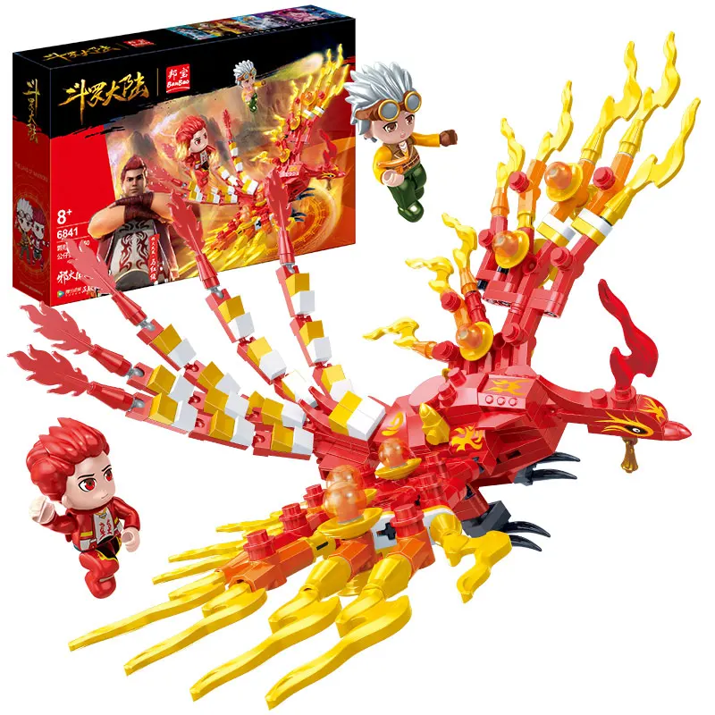 BanBao, Боевой континент, Douluo Dalu, континент, аниме, строительные блоки Ma Hongjun WuHun, Феникс, кирпичи, Мультяшные игрушки 6841
