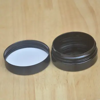 

500pcs 50ml Black container Plastic Cream Jar empty plastic Cream container with lids Cosmetic Package Container NO353