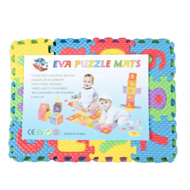 36 шт. мягкой пены Eva детский игровой коврик Алфавит цифры Малыш DIY головоломки
