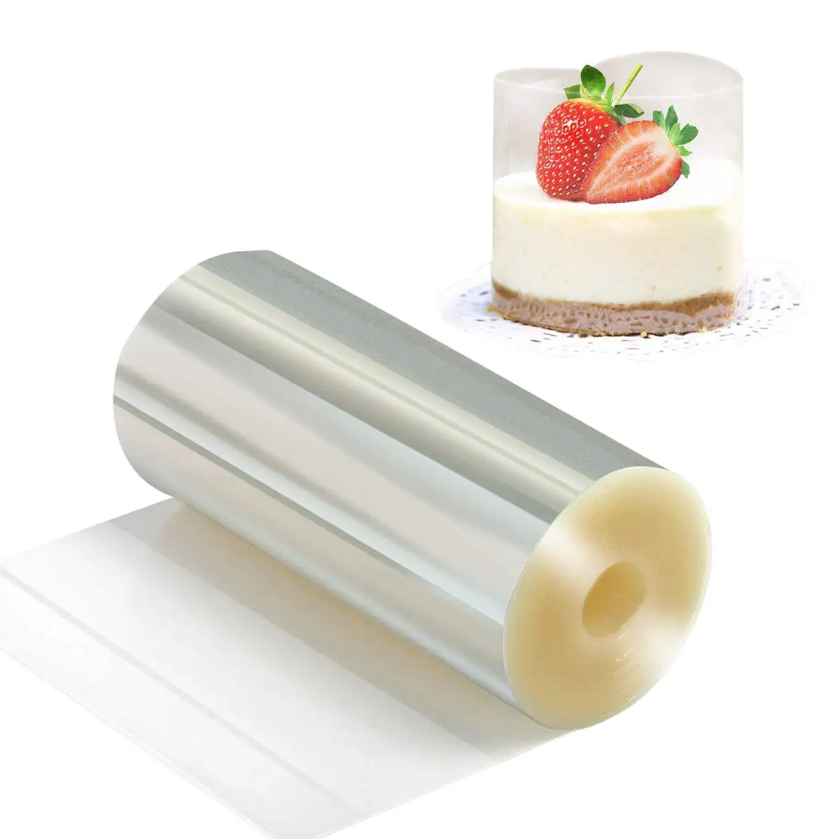 

Cake Collars Mousse Cake Edge Wrap Dessert Surrounding Hard Bound Cake Edges PET Plastic Band DIY Baking Cake Decoration Tools