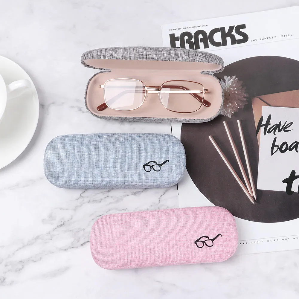 Простые очки с логотипом конфетного цвета коробка для очков женские жесткие