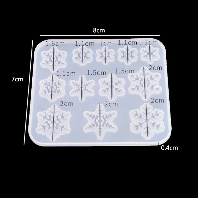 1 шт. УФ смолы ювелирные изделия форма из жидкого силикона Рождественская