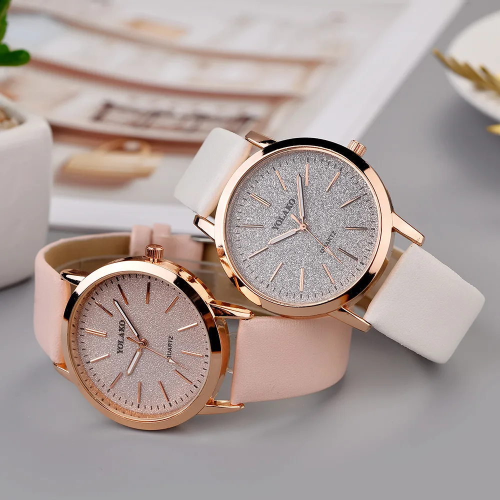 

Free Shipping 2023 Fashion Ladies Watches YOLAKO Star Watch Casual Simple Women Watches Leather Strap Analog Quartz Watches AAA
