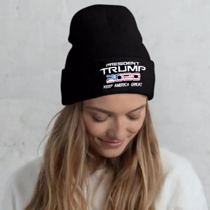 Новинка, горячая распродажа, шерстяная вязаная шапка унисекс с вышитым рисунком американского флага, зимняя теплая шапка в стиле хип-хоп для мужчин и женщин