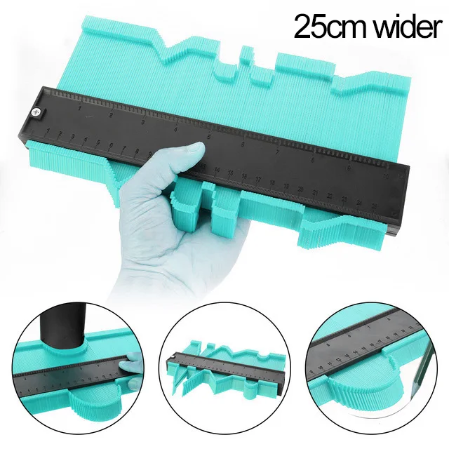 Wider 25cm Green Дубликатор профиля Форма Калибр Дубликатор пластиковый контур дубликатор для копирования магический измерительный инструмент для деревообрабатывающего инструмента - Цвет: Wider 25cm Green