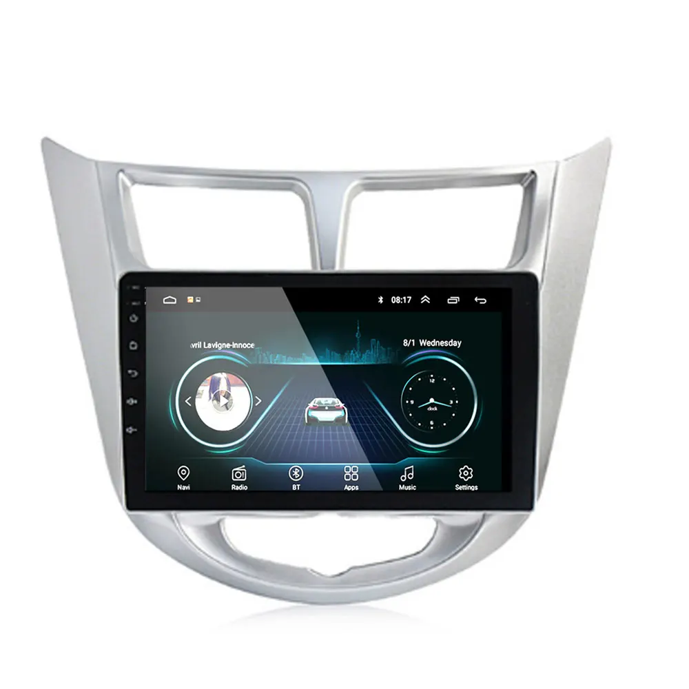  9''2 din Android 81 reproductor de DVD del coche para moderno Solaris acento Verna 2011-2016 grabad