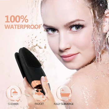 

Skin Care Beauty Massage Silicone Electric Multifunctional Cleanser Facial Brush Set Facial Cleansing Brush
