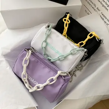 

Fashion Women Mini Nylon Handbags All Match Ladies Chains Shoulder Crossbody Bags Female Clutch Purse Girls Small Messenger Bag