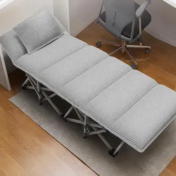 

Single folding bed office nap lunch bed recliner home accompanying small bed simple portable camp bed