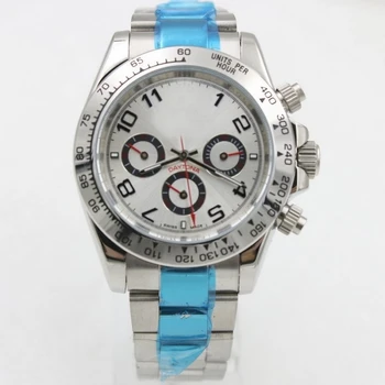 

luxury watch men 39mm AAA DAY TONA Automatic machinery No battery Stainless steel sweeping small dials work watches S7