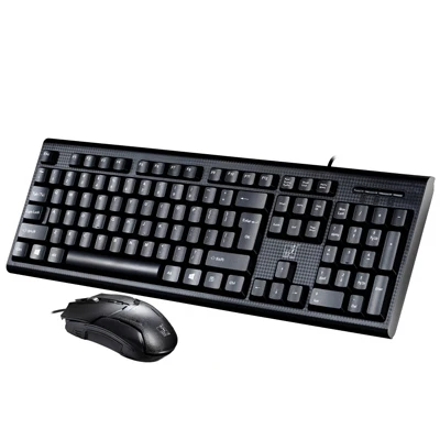 Black keyboard mouse Проводная клавиатура и мышь с защитой от брызг воды, комплект, USB клавиатура, Задняя ножка, поддержка, кожа, зерно, проводная мышь, MAC клавиатуры для компьютера, ПК - Цвет: Black keyboard mouse