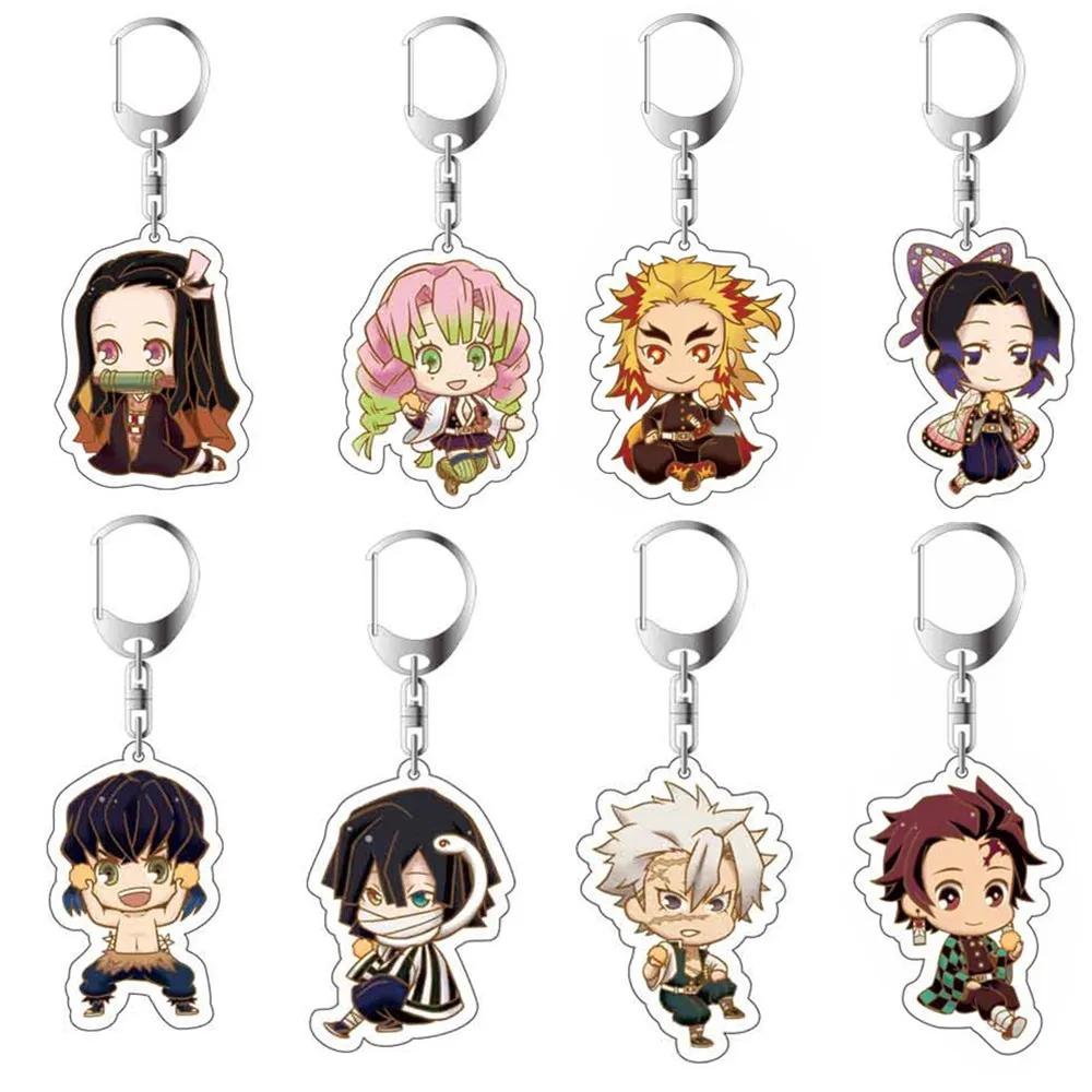 2020 Аниме Фигурка демон убийца Kimetsu No Yaiba Tomioka Giyuu Kochou Shinobu Uzui Tengen фигурки брелок