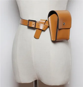 

2020 new small belt bag women belt bag PU fine belt bag waist bag fur fanny pack