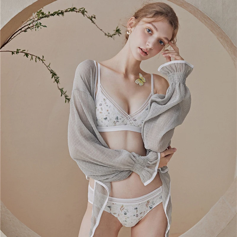 Новинка женское белье с цветами романтическое светильник кое треугольное
