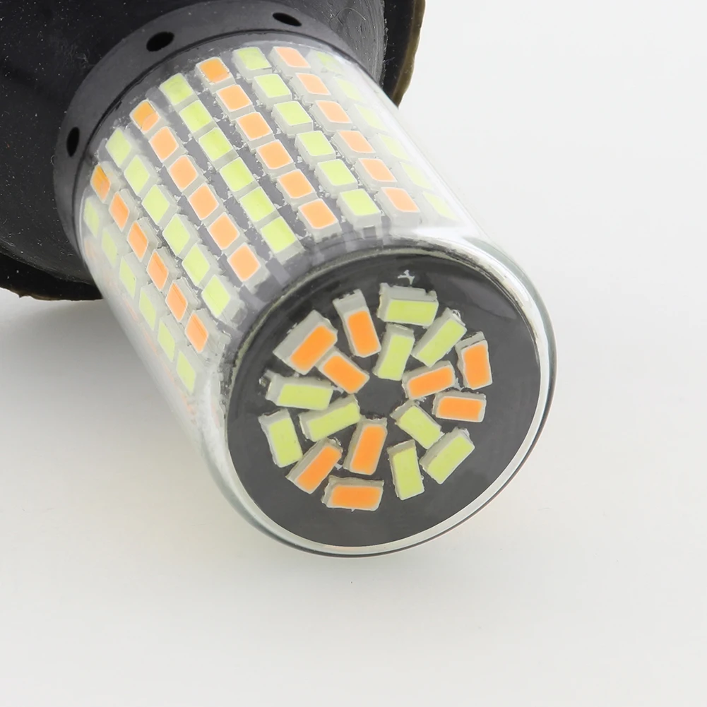 2 шт. светодиодный светильник BA15S BAU15S 7440 T20 Canbus 168SMD без ошибок белый янтарный