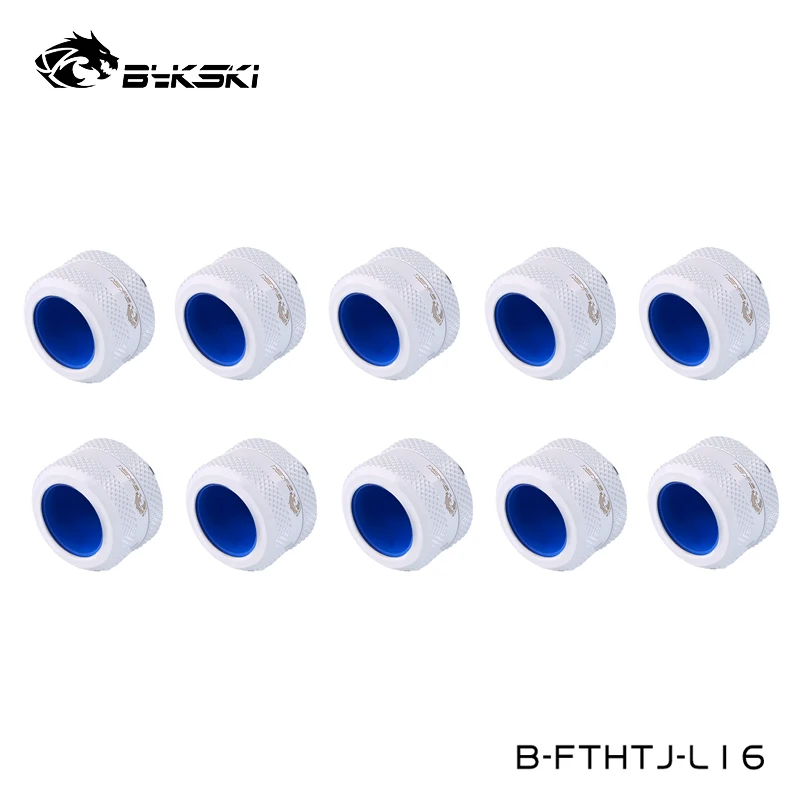 Bykski od Acessórios para Tubos Rígidos Tubo Petg Compressão Manual Adaptador Preto Vermelho Branco Ouro Azul g1 B-fthtj-l16 12x16 mm 10 Pcs - Imagem 6