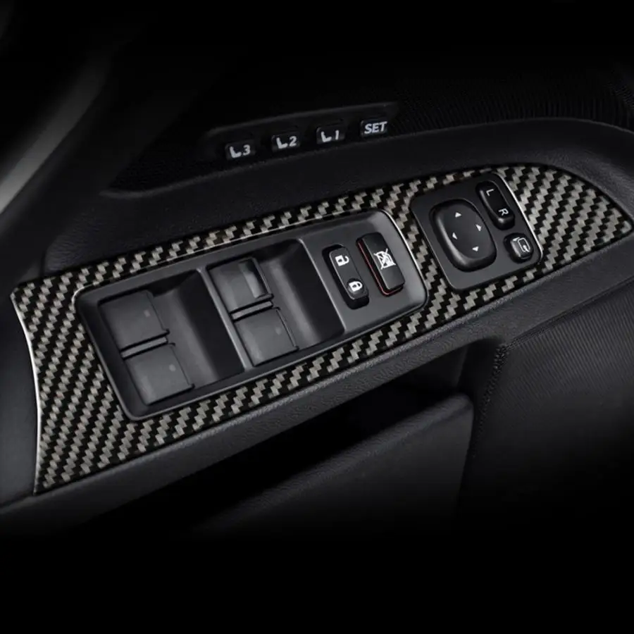 4 шт. оконный подъемный Управление рамка Панель подходит для lexus IS250 300 350C 2006 2007 2008 2009 2010 2011 2012 углеродного волокна