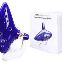 100 шт. Zelda ocarina w/книга песен, 12 отверстий Alto C Zelda ocarina s Play для фанатов Zelda w/подставка для дисплея защитная сумка