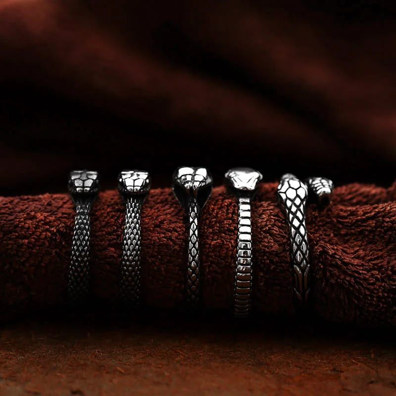 316L Stainless steel Animal Unique Cools snake Ring For Men and Women BR8-703 stainless steel ring finger ring animal ring
