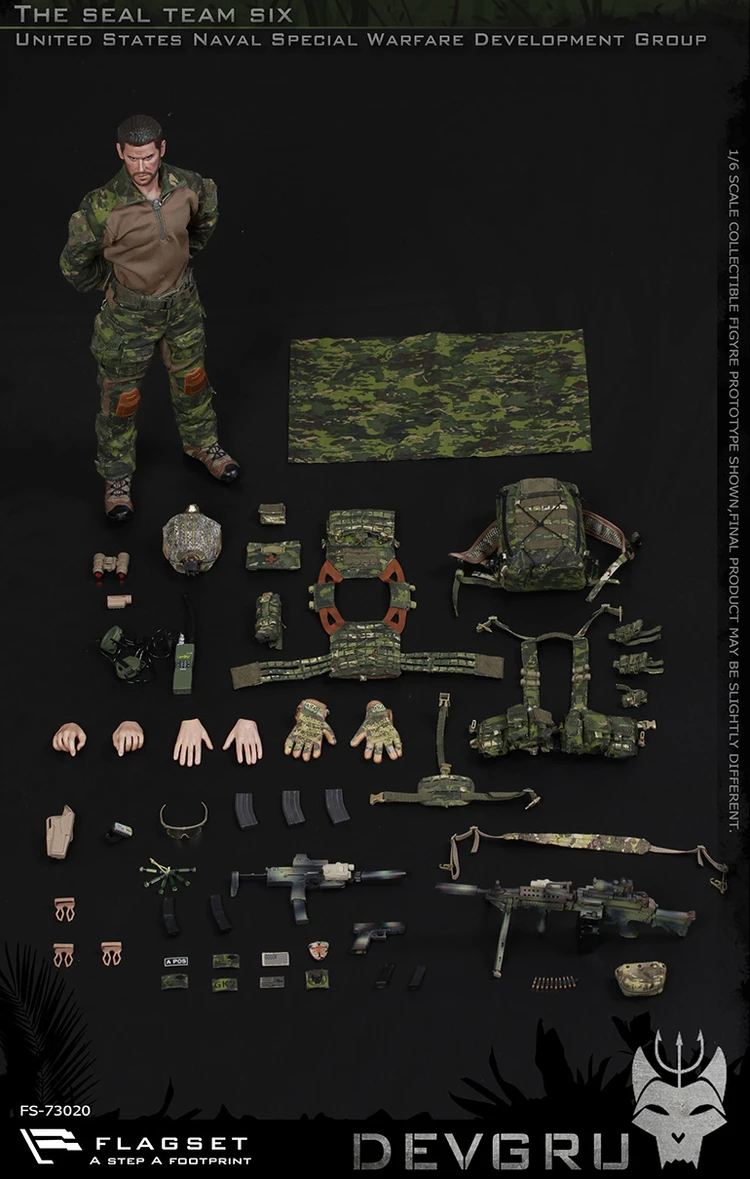 FLAGSET 1/6, США, уплотнения, команда Six DEVGRU, джунгли, кинжалы, экшн 73020, Мужская Коллекционная Военная фигурка, модель куклы