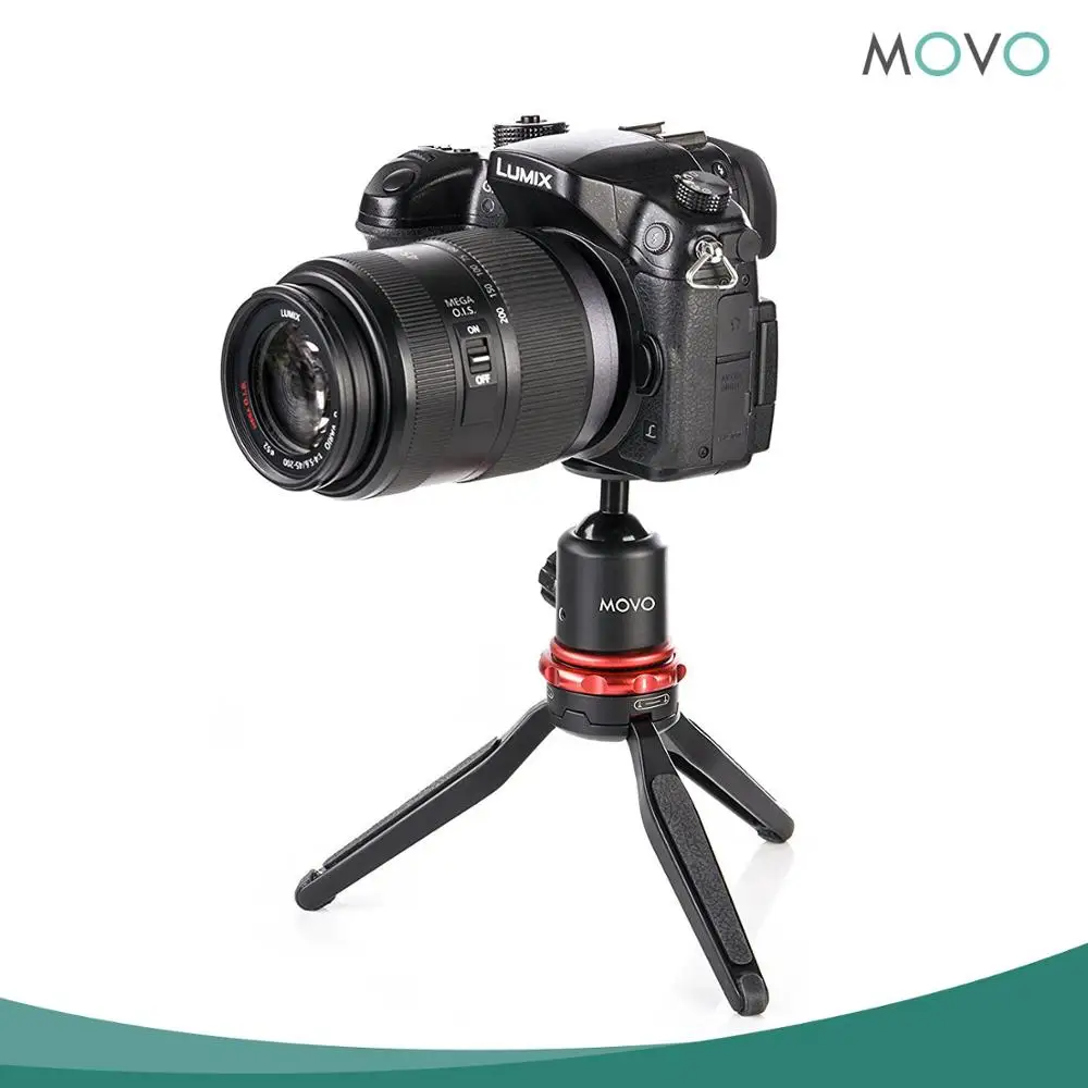 MOVO MV-T1 Алюминиевый Мини Универсальный штатив подставка для мяча со съемным захватом для IOS iPhone 8 7 GoPro Action Canon Nikon DSLR