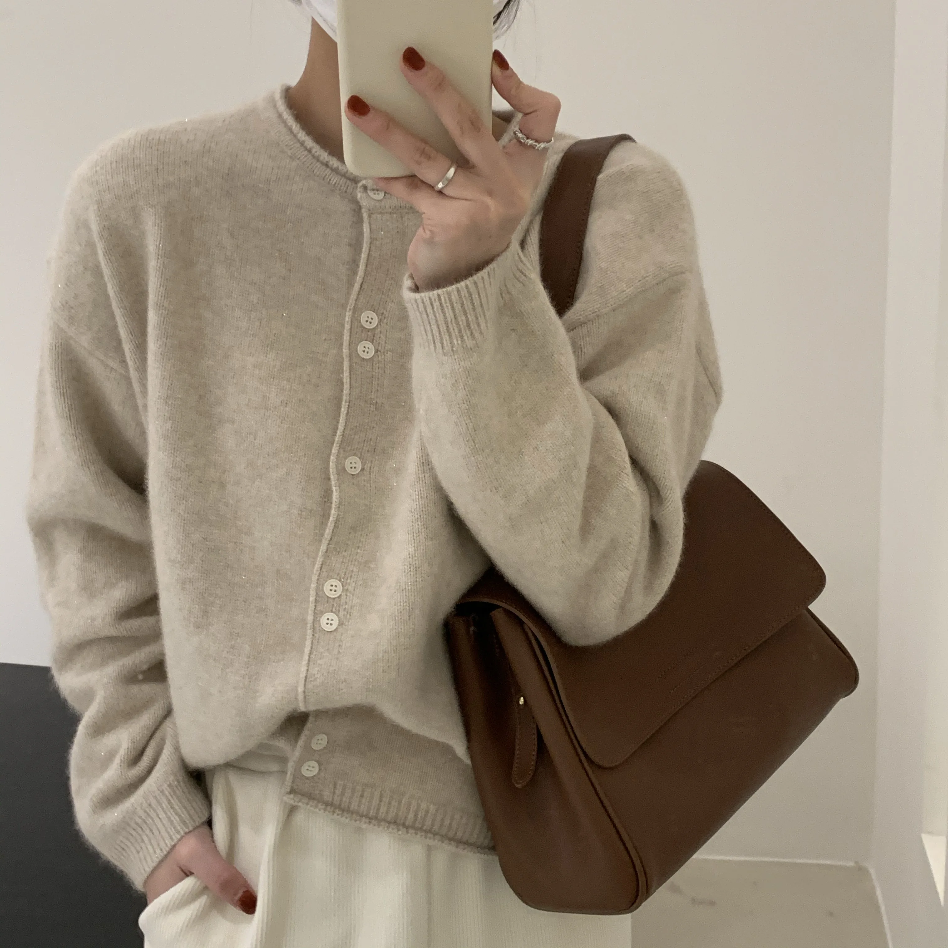 Fall 2021 Women Clothing Oversize Womens Sweaters Autumn Vintage Loose Winter Sweater Knitted Women Cardigan Knit Button Maxi