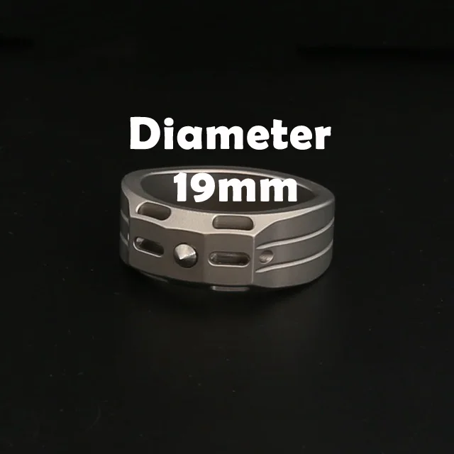 19mm EDC сплав палец кольцо Тритий газовые трубы кулон Паракорд украшения инструменты ИНДИВИДУАЛЬНАЯ ЗАЩИТА титановый сплав самообороны кольцо - Цвет: 19mm