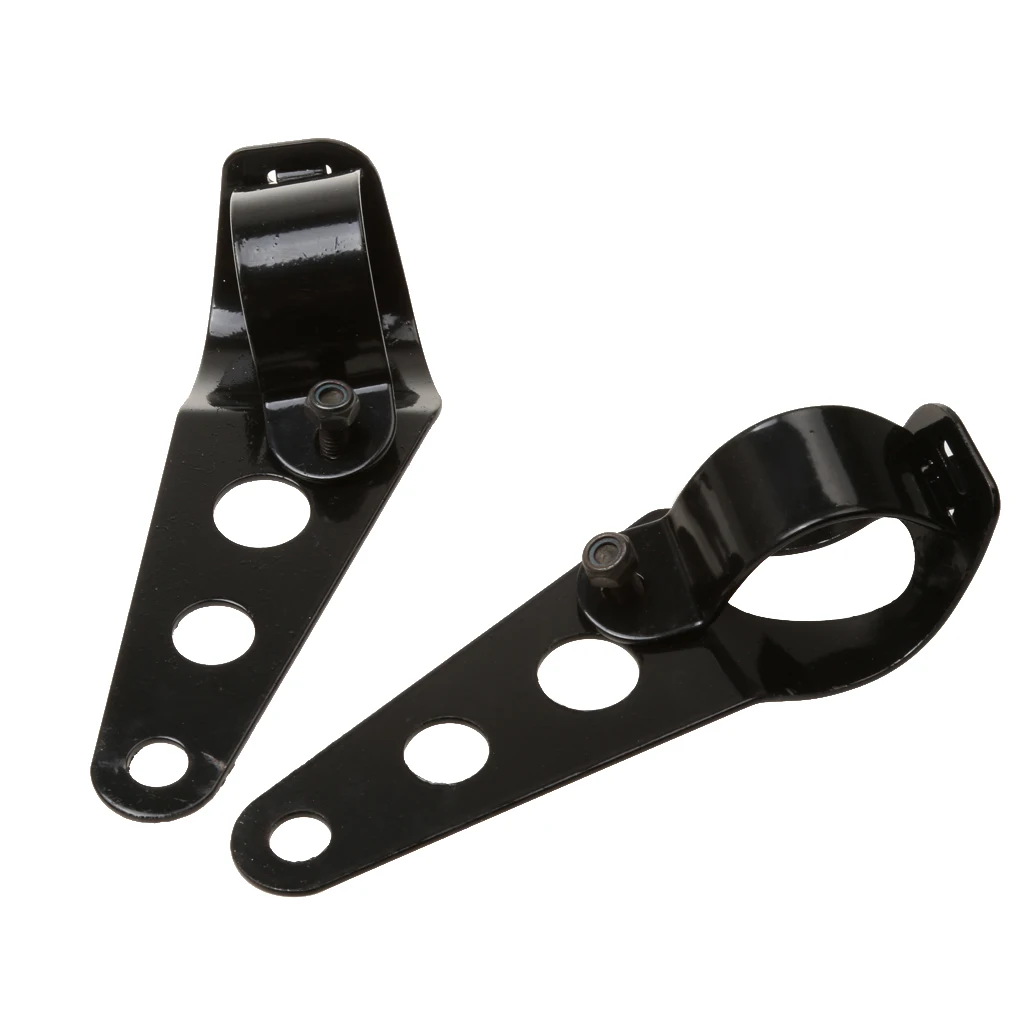Motorcycle Flat Black Head Light Bracket Mount Cafe Racer Ear 31mm-43mm Fit for Honda Kawasaki Suzuki Yamaha