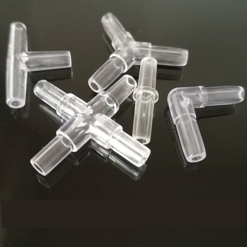 10PCS 4mm Aquarium Airline Tubing Connectors Plastic Inline Valve  Hoses Joints Tee/Cross/Elbow/Y Shaped Air Pump Accessories 4