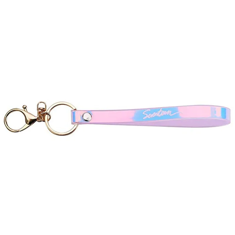 KPOP GOT7 TWICE IZONE BLACKPIN Дженни эксо SEVENTEEN want ONE Bangtan мальчики лазер брелок с именем Подвеска со шнурком JUNG KOOK - Цвет: SEVENTEEN