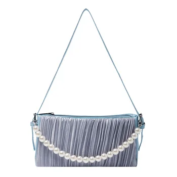 

Female Messenger Bag Small Fashion Ladies Shoulder Bag Pearl Decoration Youth Daily Bag Light Simple Women Solid Color Bags