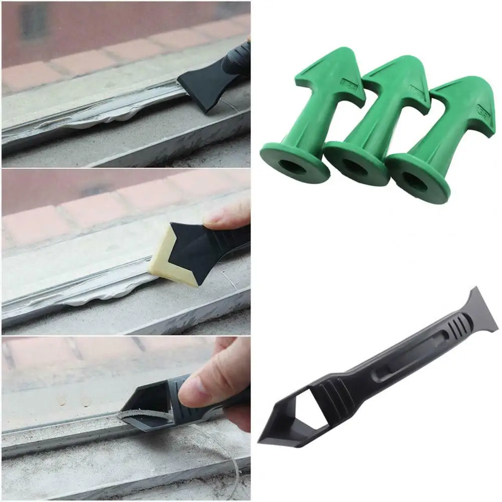 Caulking Tools Caulking Gun Nozzles Caulk Cap Caulking Nozzle Sealant Tool Kit Reusable Silicone Caulk Nozzles Plastic Scraper Set Sealing Caulking Sealant Tool Kit Rubber Trowel Nozzle Floor Finishings Tool