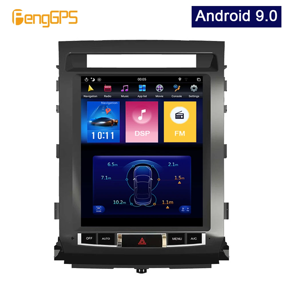 

Android 9.0 Tesla Vertical Screen GPS Navigation for Toyota Land Cruiser LC200 2008-2015 Audio Player 12.1 Inch 1920*1080 Unit