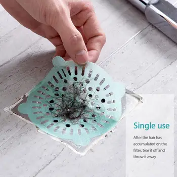 

Disposable Bathroom Sewer Outfall Sink Drain Hair Strainer Stopper Filter Sticker Anti-Blocking Strainer For Kitchen Bathroom