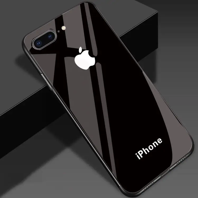 Роскошный чехол из закаленного стекла для телефона для iPhone XS Max XR X 6 7 8 8S Plus пылезащитный и взрывозащищенный чехол для телефона - Цвет: E