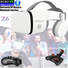 BOBOVR Z6 Bluetooth 3D Glasses Virtual Reality Helmet VR Cardboard Stereo Mic Headset Helmet for 4.7-6.5" Smartphone+Joystick